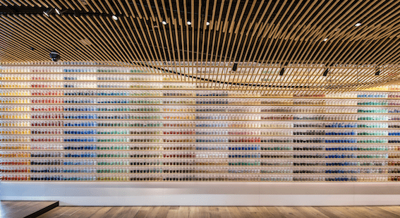 Image shows a range of paints for sale at PIGMENT Tokyo