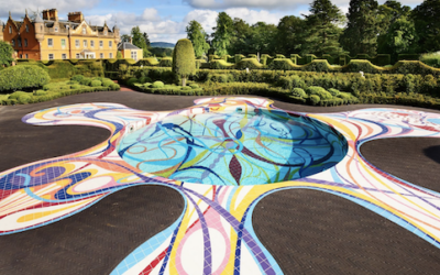 Image shows Joan Vasconcelos artwork in gardens of Jupiter Artland