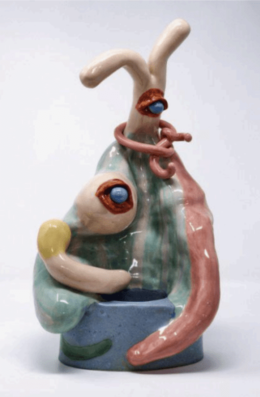 Image shows clay sculpture Di-Vision (2021), by Holly Stevenson