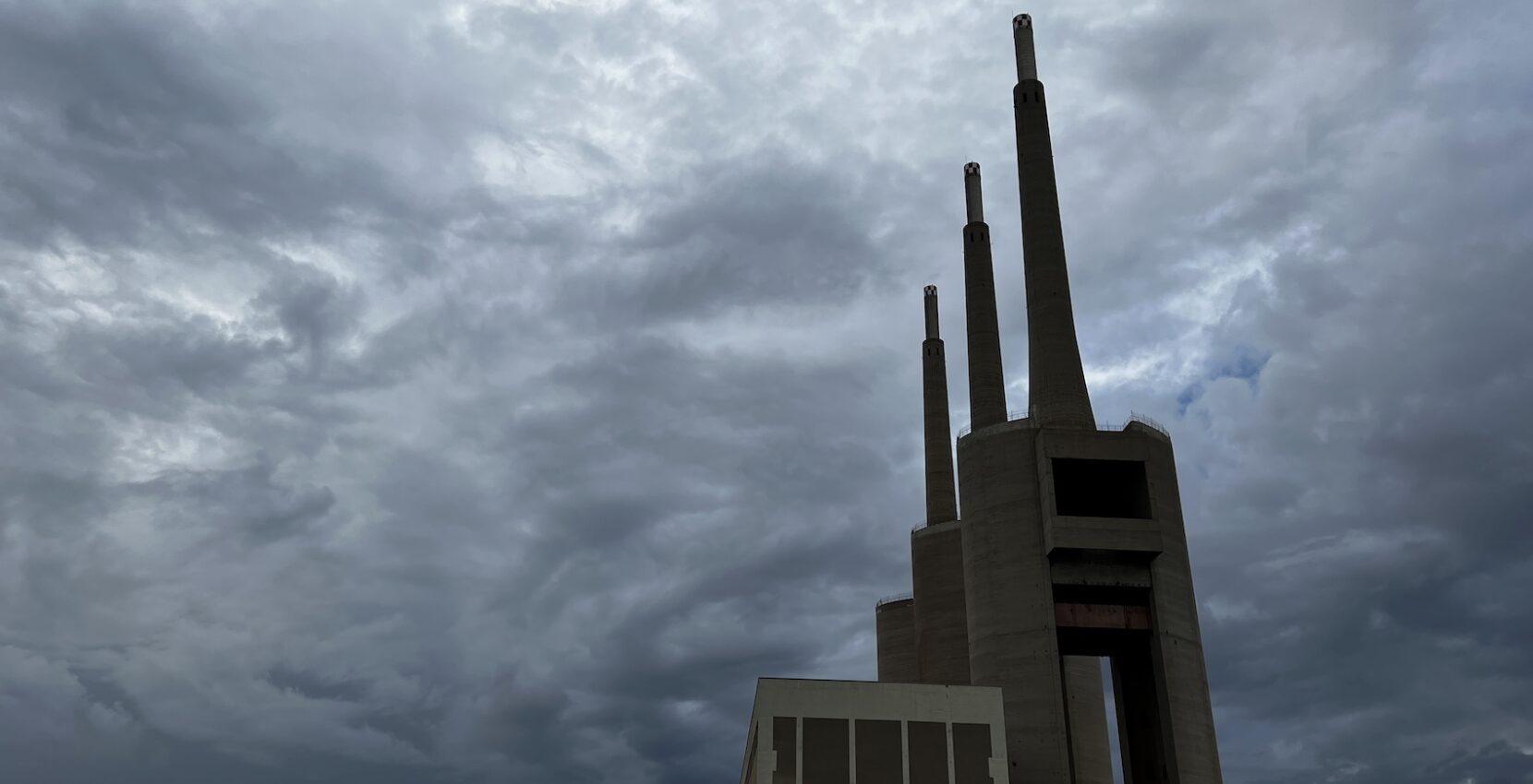 Image shows Manifesta Barcelona Three Chimneys site