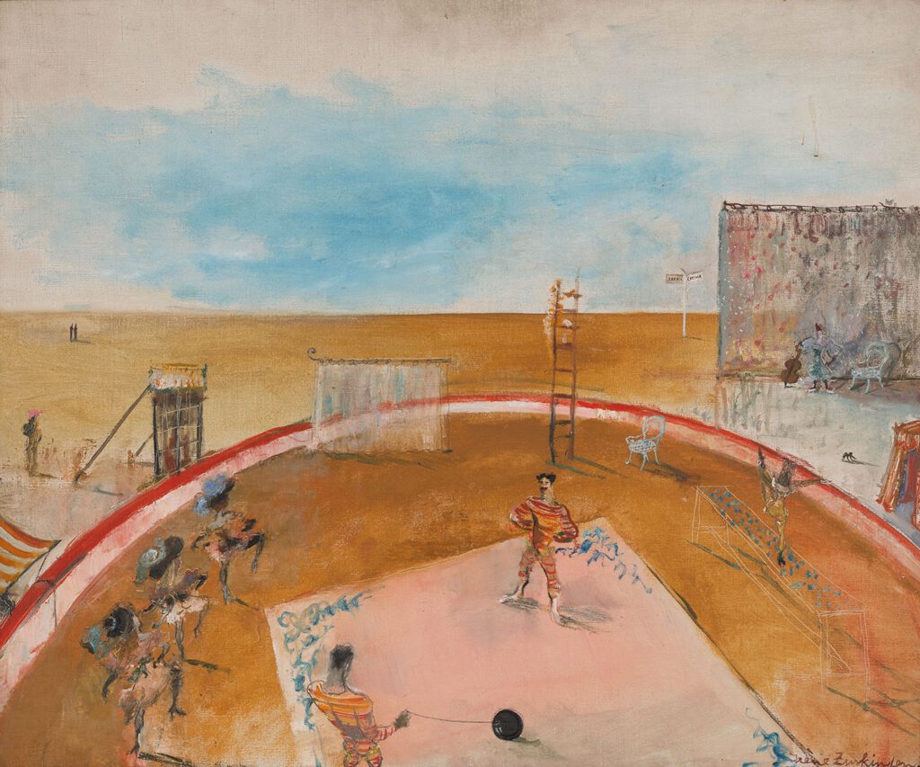 Irène Zurkinden, Cirque en plein-air, 1937. Oil on canvas, 59 x 71 cm. Private collection. Photo: Studio David Berweger