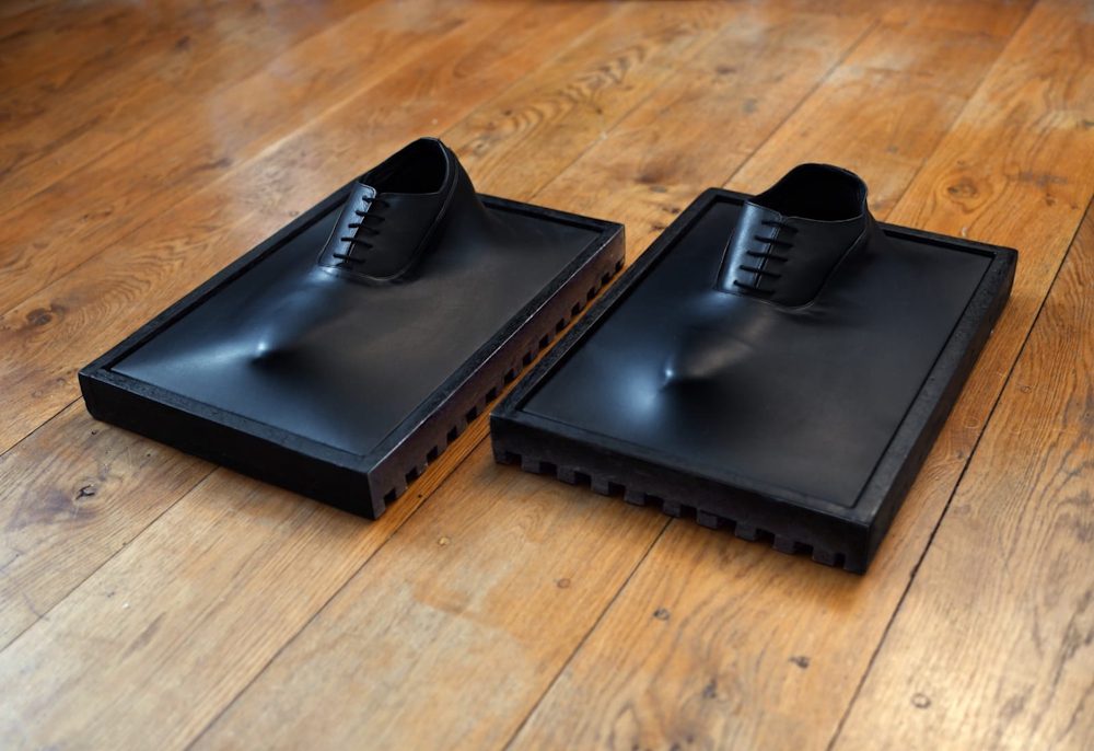 Jonny Briggs, Shoes to print stripes, 2025