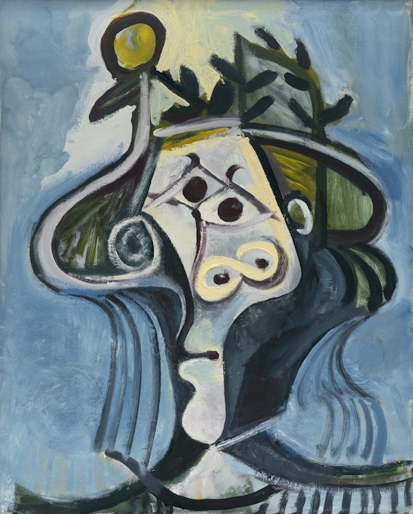 Pablo Picasso, Head of a Woman with a Hat, Mougins, 7 July 1971