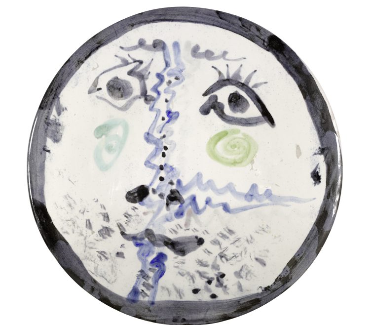 Pablo Picasso, Plate with Face II, 1963