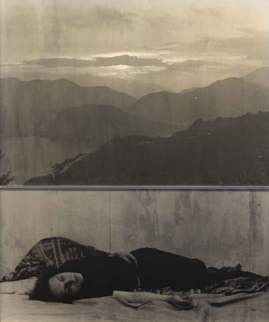 Urs Li..ithi, Se/bstportrait mit Landschaft, 1970