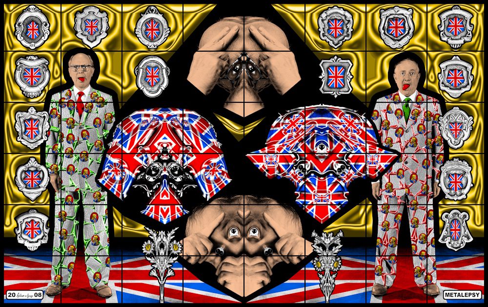 Gilbert & George METALEPSY, 2008 150 x 237 13/16 in. (381 x 604 cm) © Gilbert & George. Courtesy White Cube