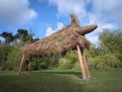 Assemble, Fibredog, 2025, presented by Plinth. Frieze Sculpture 2025. Photo by Linda Nylind. Courtesy of Frieze.