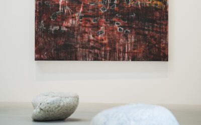 Laís Amaral, Le maître des arcanes (2025) and Solange Pessoa, Nihil Novi Sub Sole (2019–2021) in ERASURE at Goodwood Art Foundation. Photo by Toby Adamson.