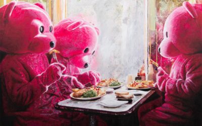 LUAP, Golden Chips & The Three Bears - 2025 - Oil and Acrylic on Canvas - 244cm x 183cm