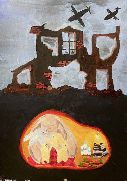 'Light in the Ruins' by Karolina Lviv (13 years old)