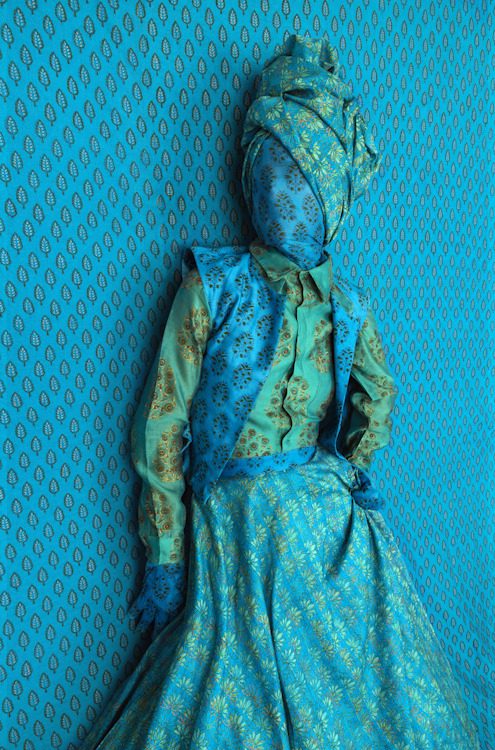 Alia Ali, Blink, Archival pigment print, mounted, UV laminated, frame upholstered by the artist in hand-printed wood block Rajasthani, 30 1/2 x 22 x 3 inches, 2024