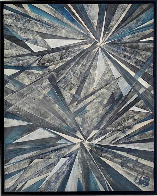 Azadeh Ghotbi, Convergence Map 4, Acrylic on canvas, 152 x 122 cm, 2021