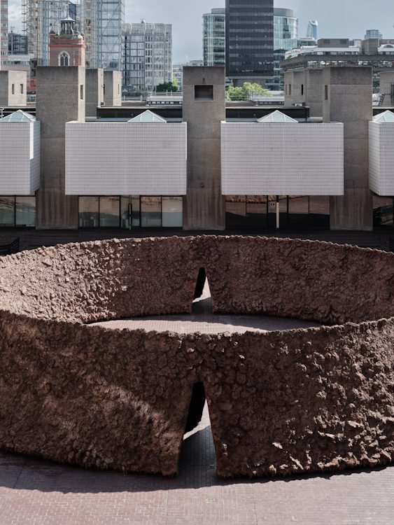 Installation view, Delcy Morelos: origo at the Barbican, London, 15 May – 31 July 2026. Photo: Barbican Art Gallery / Thomas Adank. © Delcy Morelos