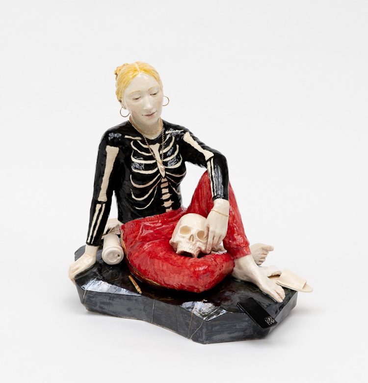 Claire Partington, Death and the Maiden, 2024, Ceramic and Mixed Media