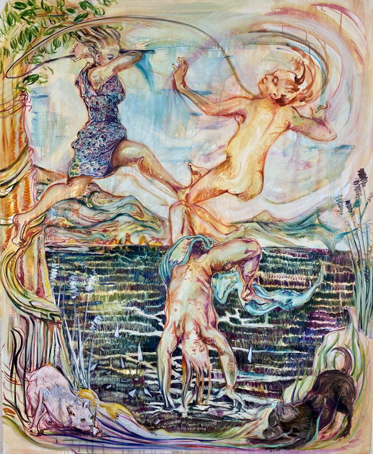 Tamsin Morse, Mondays Child, 2026, Oil on canvas with acrylic underlay
