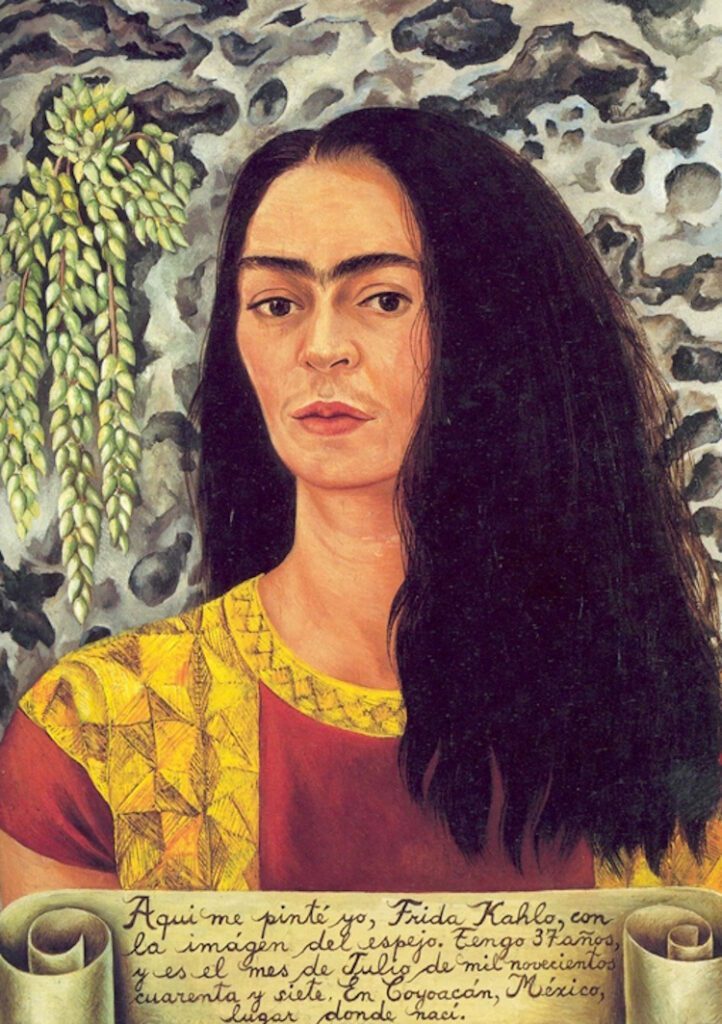 Frida Kahlo, Self-Portrait with Loose Hair 1946. Private collection.