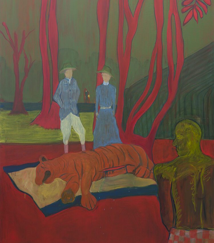 Jiacheng Li, Bring 'em Back Alive, 2024. Oil on canvas 150 x 300 cm