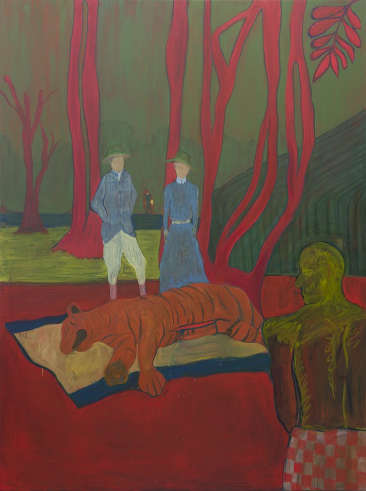 Jiacheng Li, Bring 'em Back Alive, 2024. Oil on canvas 150 x 300 cm